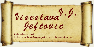 Višeslava Jeftović vizit kartica